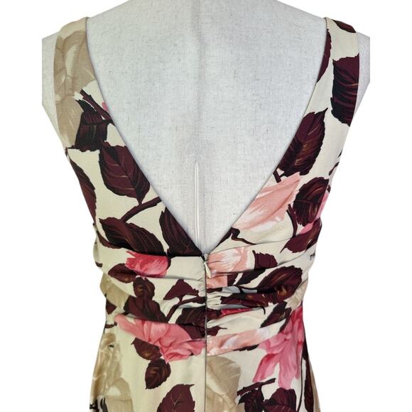 Talbots Rose Garden Pink Floral Sleeveless Dress 8P - Picture 5 of 10